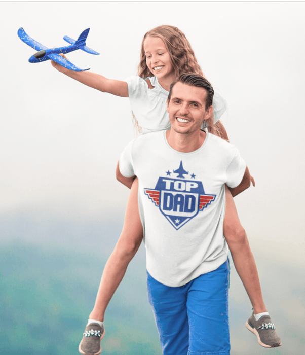 Top Dad" T-Shirt - Exclusive Top Gun Inspired Logo Print for Father's Day