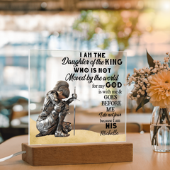 Personalized Woman Warrior Of God I Am The Daughter Of The King Do Not Fear Because I Am His Acrylic Plaque