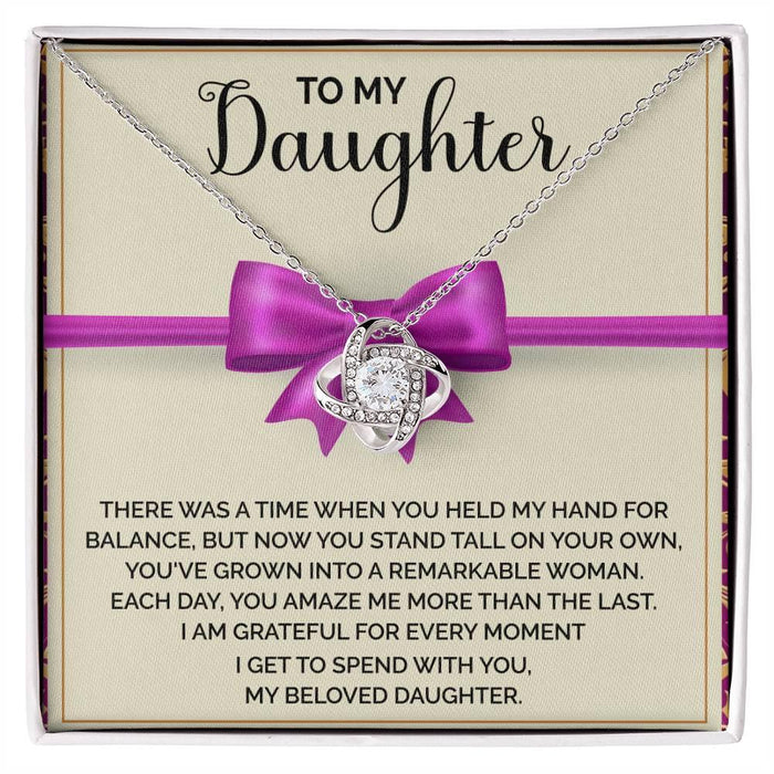 To My Beautiful Daughter | Love Knot necklace | Christmas Gift