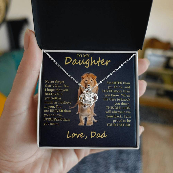 To My Daughter| Beautiful Gift for Daughter from Dad "This Old Lion" Necklace| Proud Father Gift |