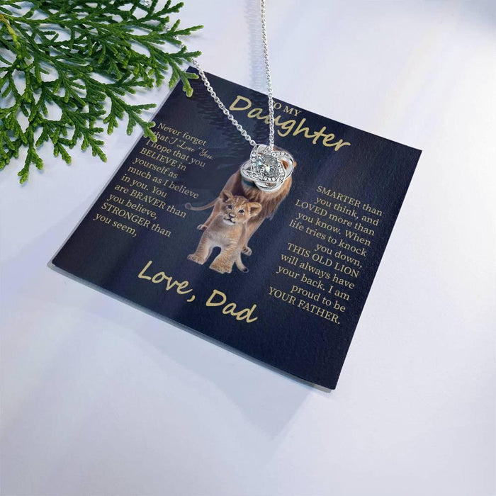 To My Daughter| Beautiful Gift for Daughter from Dad "This Old Lion" Necklace| Proud Father Gift |