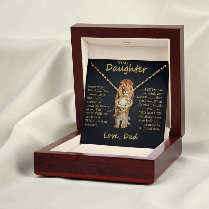 To My Daughter| Beautiful Gift for Daughter from Dad "This Old Lion" Necklace| Proud Father Gift |