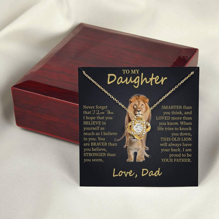 To My Daughter| Beautiful Gift for Daughter from Dad "This Old Lion" Necklace| Proud Father Gift |