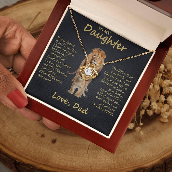 To My Daughter| Beautiful Gift for Daughter from Dad "This Old Lion" Necklace| Proud Father Gift |