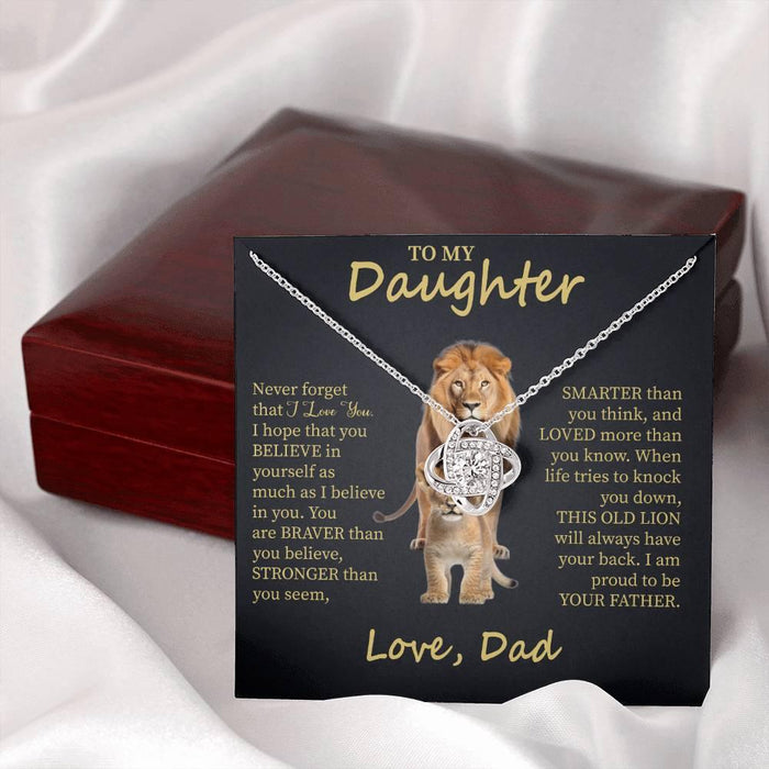 To My Daughter| Beautiful Gift for Daughter from Dad "This Old Lion" Necklace| Proud Father Gift |