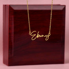 Daddy's Girl- Name Signature - My heart is in Heaven name Tag Necklace
