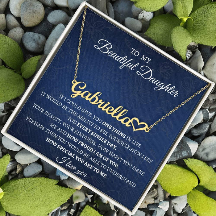 To My Beautiful Daughter Necklace, Daughter Gift from Dad or Mom, Daughter Birthday Gift, Daughter Graduation Gift, Gift for Christmas