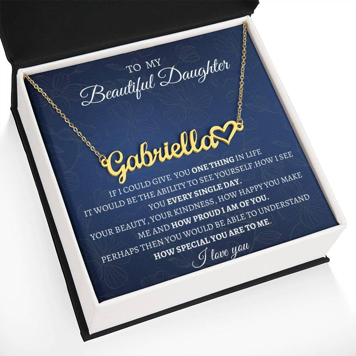 To My Beautiful Daughter Necklace, Daughter Gift from Dad or Mom, Daughter Birthday Gift, Daughter Graduation Gift, Gift for Christmas