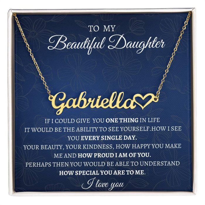 To My Beautiful Daughter Necklace, Daughter Gift from Dad or Mom, Daughter Birthday Gift, Daughter Graduation Gift, Gift for Christmas