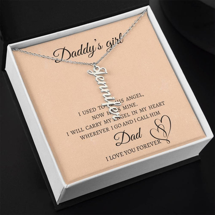 Daddy's little girl | My heart is in Heaven name Tag Necklace