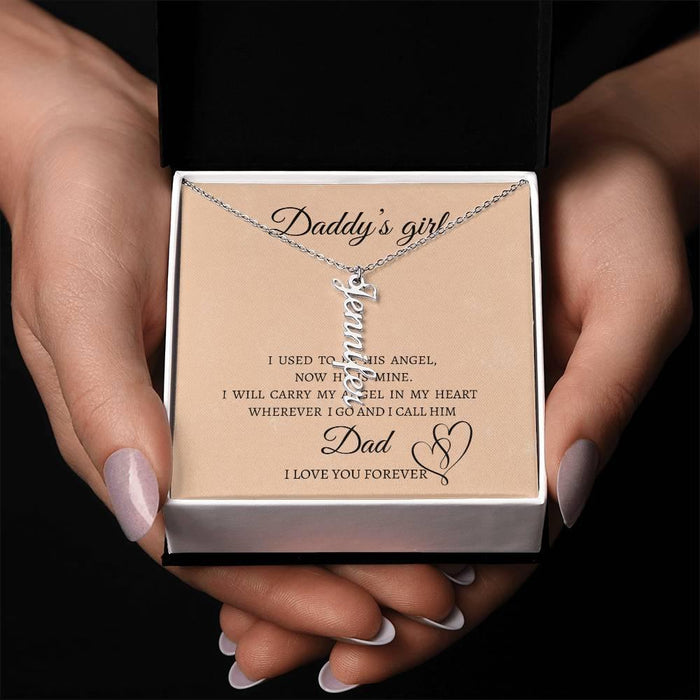 Daddy's little girl | My heart is in Heaven name Tag Necklace