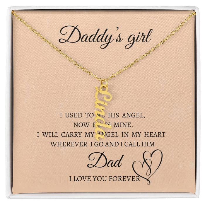 Daddy's little girl | My heart is in Heaven name Tag Necklace