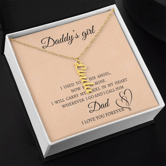 Daddy's little girl | My heart is in Heaven name Tag Necklace