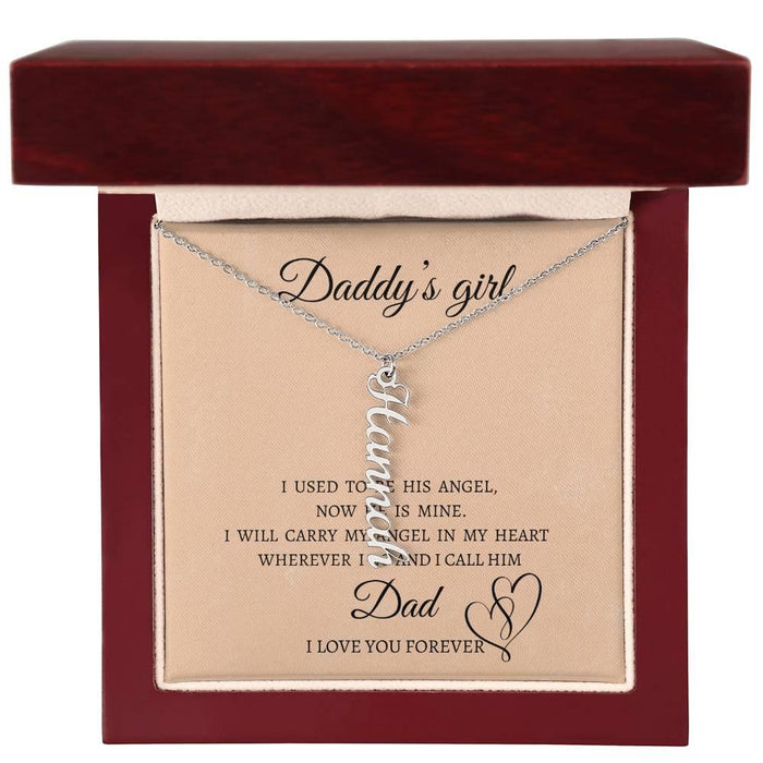 Daddy's little girl | My heart is in Heaven name Tag Necklace