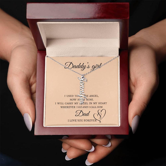 Daddy's little girl | My heart is in Heaven name Tag Necklace