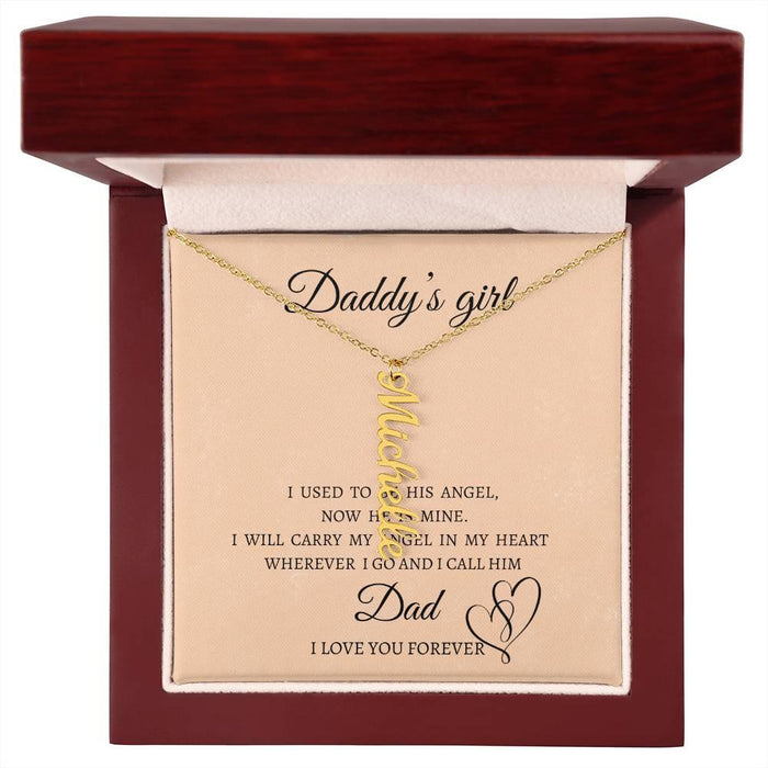 Daddy's little girl | My heart is in Heaven name Tag Necklace