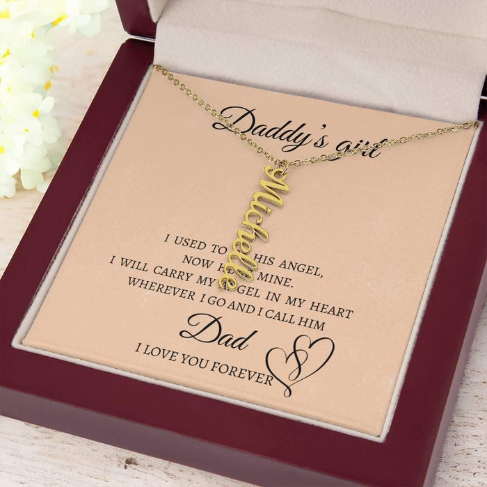 Daddy's little girl | My heart is in Heaven name Tag Necklace