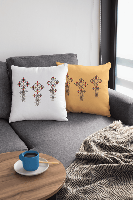 Ethiopian and Eritrean Cultural Tilf Print Living Room Decoration Throw Pillow