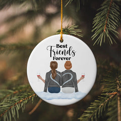 Best Friends Forever - Christmas Gifts For Besties - Personalized Ceramic Ornament