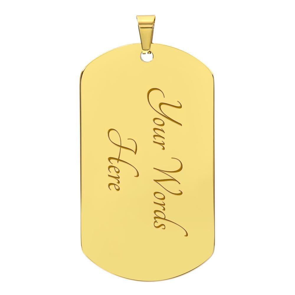 My Son | Dog tag Necklace from Dad Or Mom to Son - This Old Lion Has Your Back