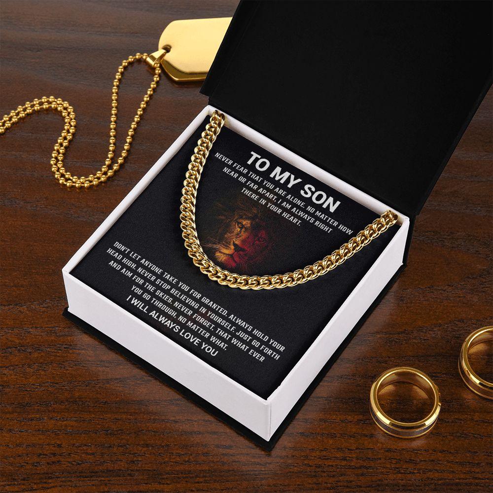 My Son | You're always in my heart - Cuban Link Chain