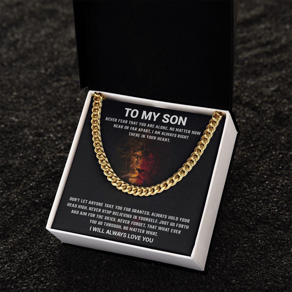 My Son | You're always in my heart - Cuban Link Chain