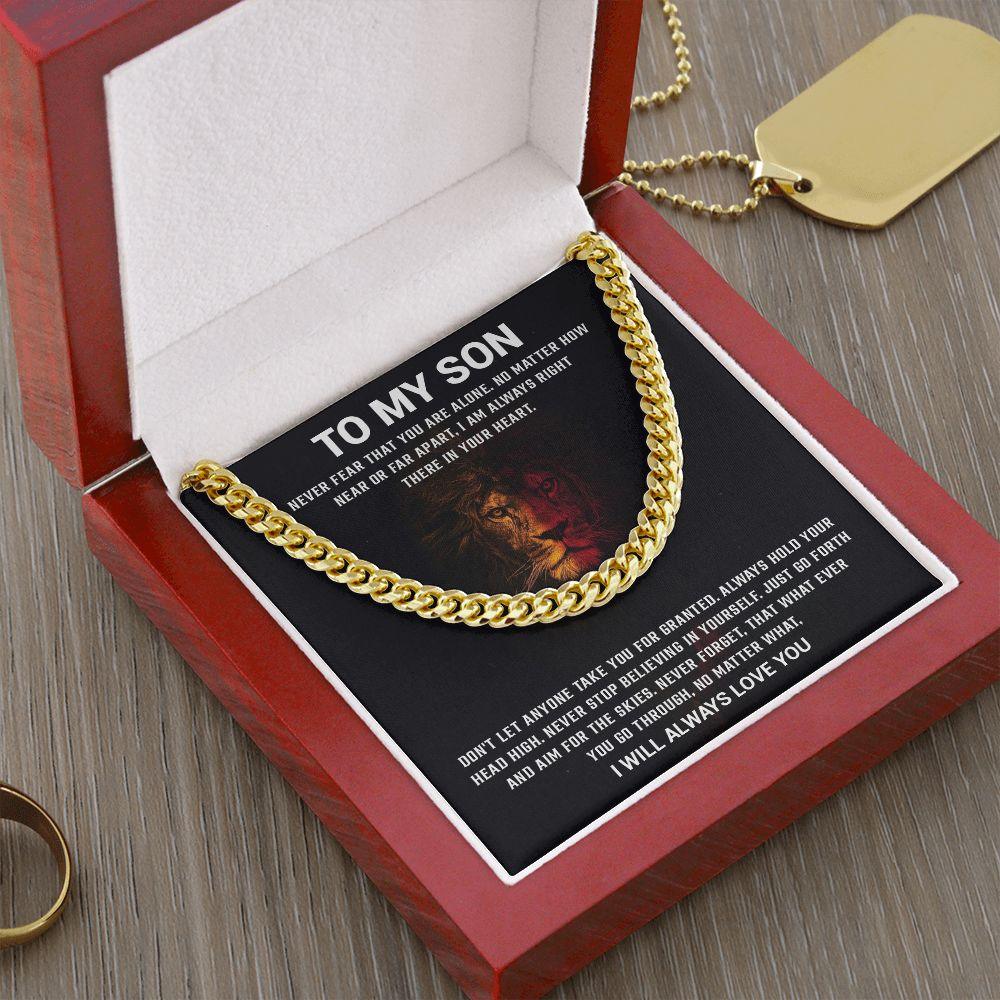 My Son | You're always in my heart - Cuban Link Chain