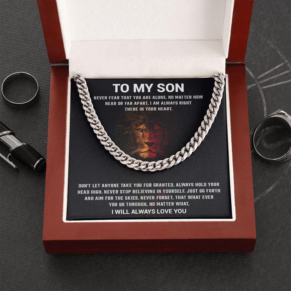 My Son | You're always in my heart - Cuban Link Chain
