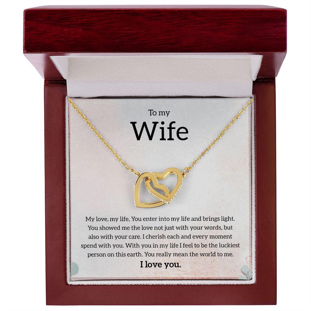 My Wife | You complete me - Interlocking Hearts necklace