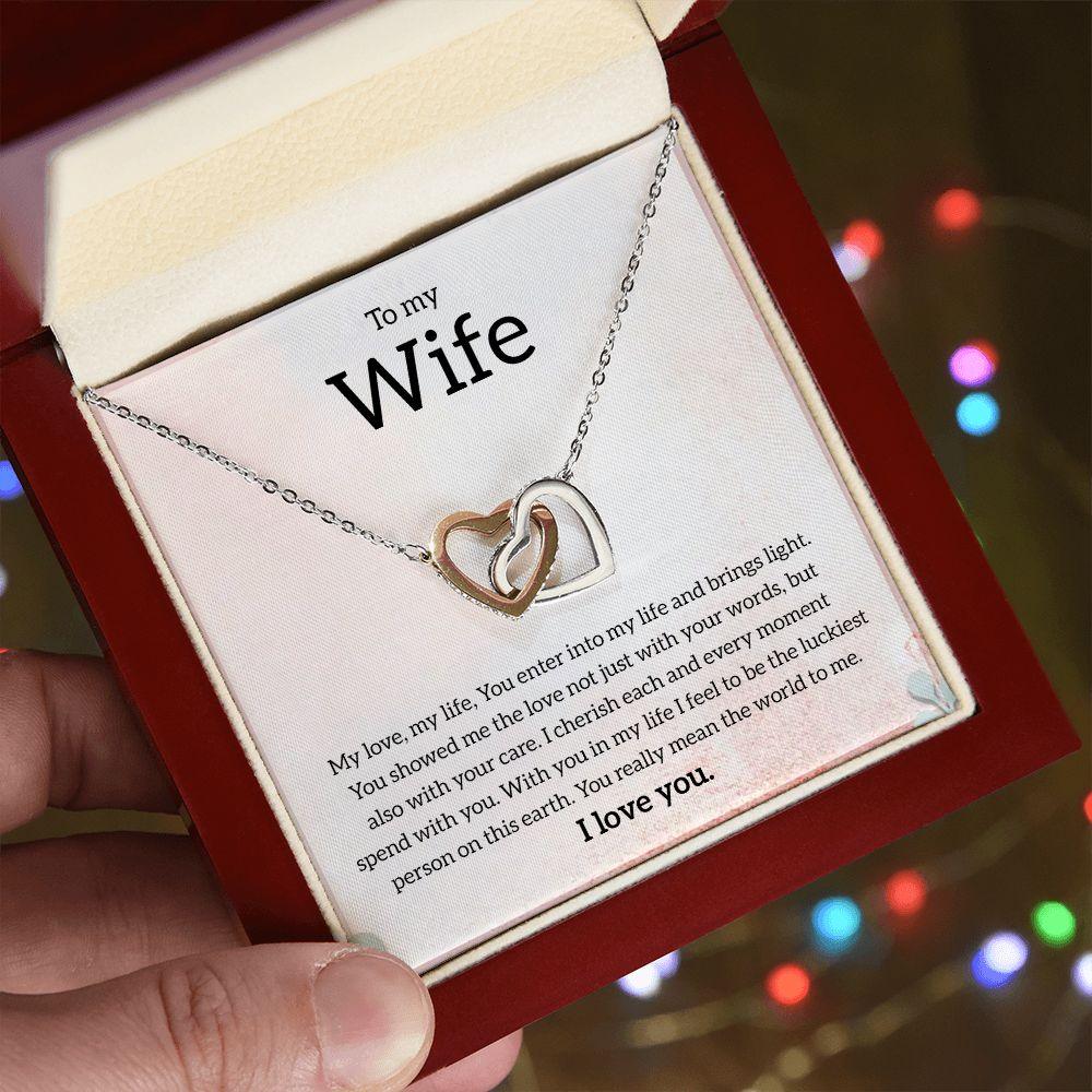My Wife | You complete me - Interlocking Hearts necklace